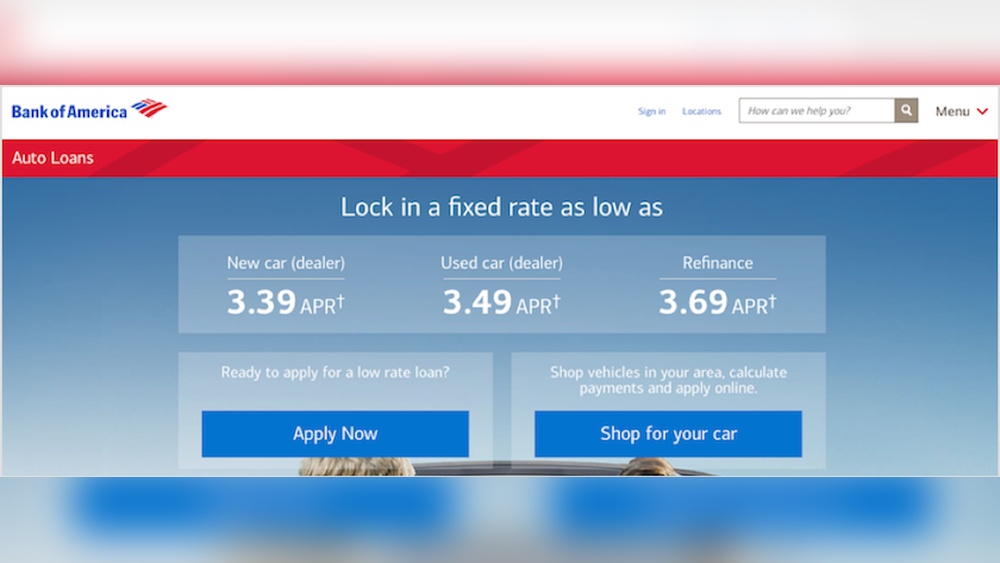 Bank of America Auto Loan Rates